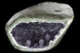 Wide, Dark Purple Amethyst Geode - Uruguay #124106-2